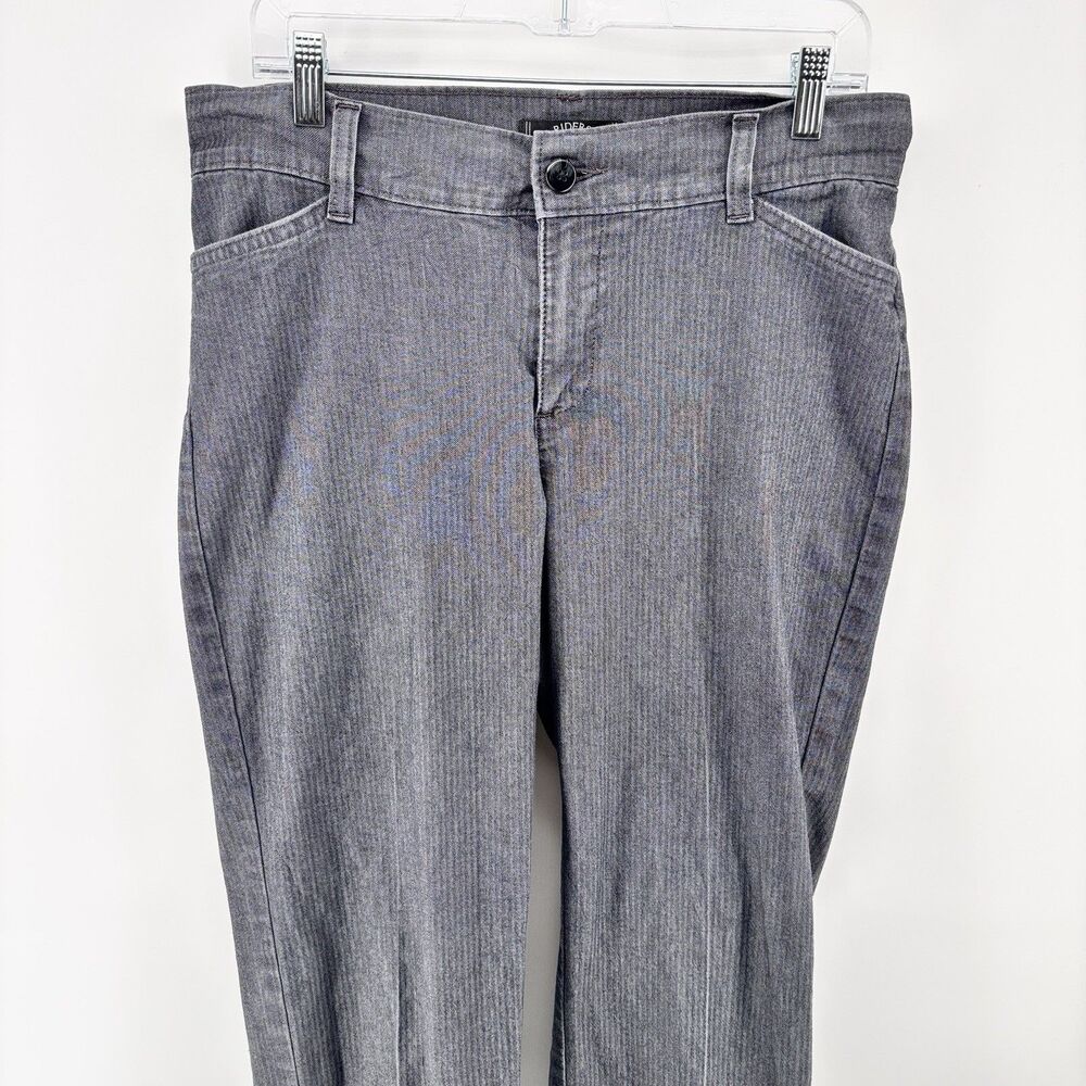Riders by Lee Women's 10M Gray Herringbone Straight Leg Pants
